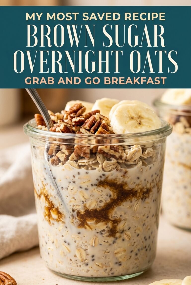 Brown Sugar Overnight Oats with Cinnamon Swirl