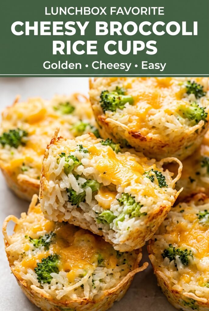 Cheesy Broccoli and Rice Lunchbox Cups