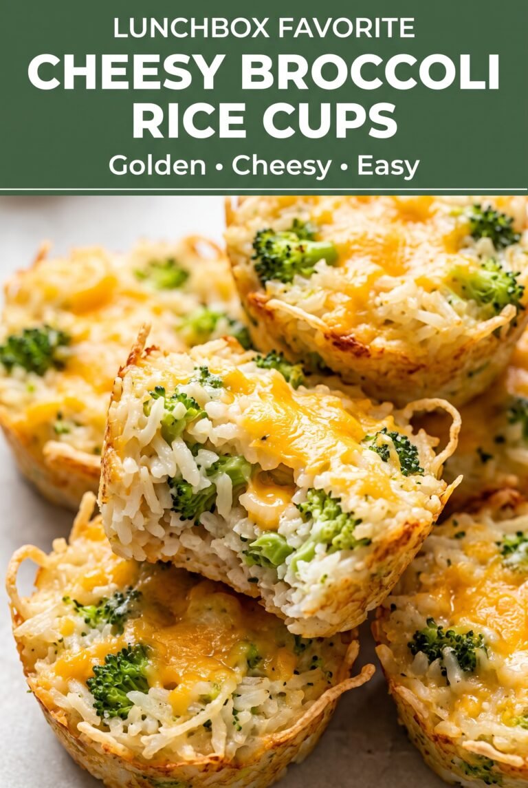Cheesy Broccoli and Rice Lunchbox Cups