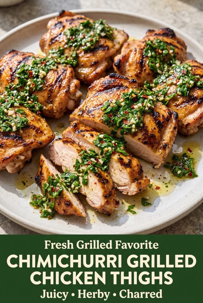 Chimichurri Grilled Chicken Thighs