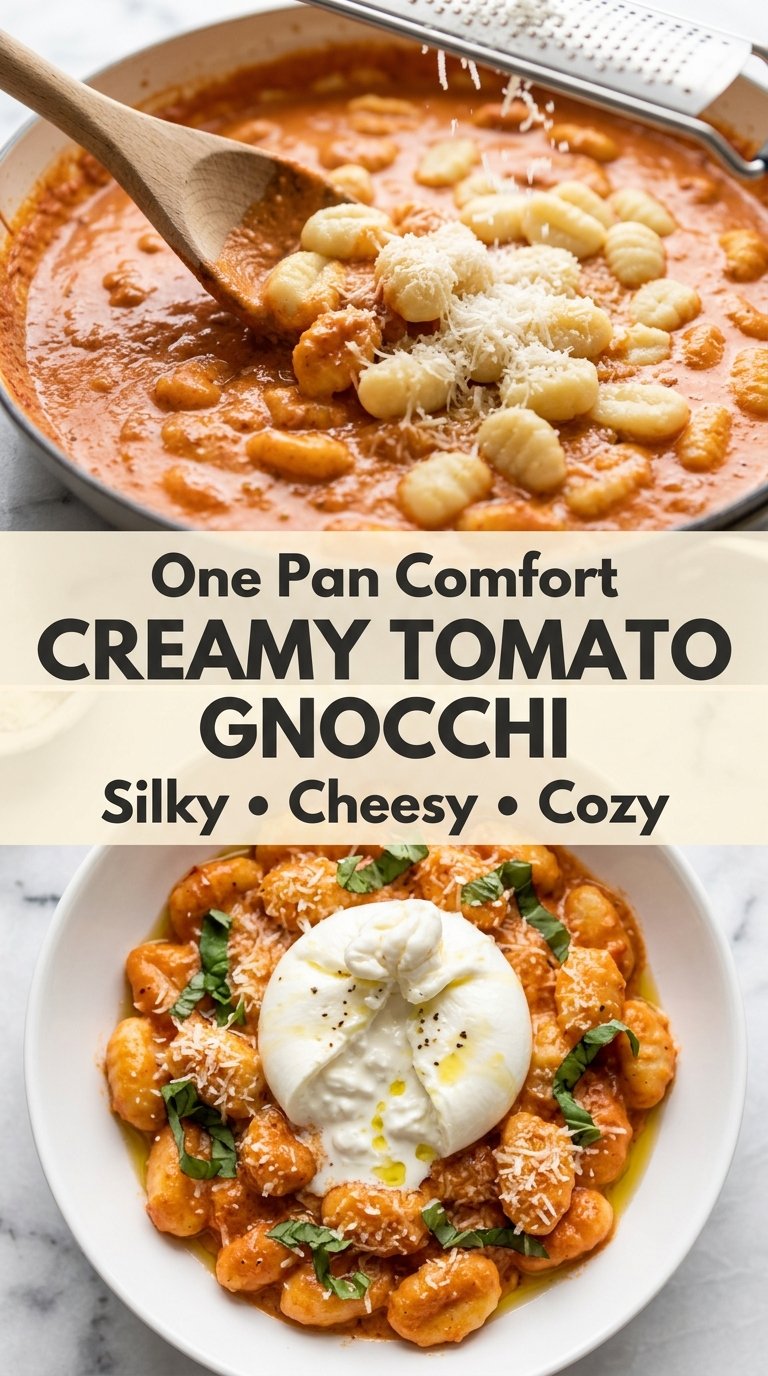 Creamy Tomato Gnocchi with Burrata