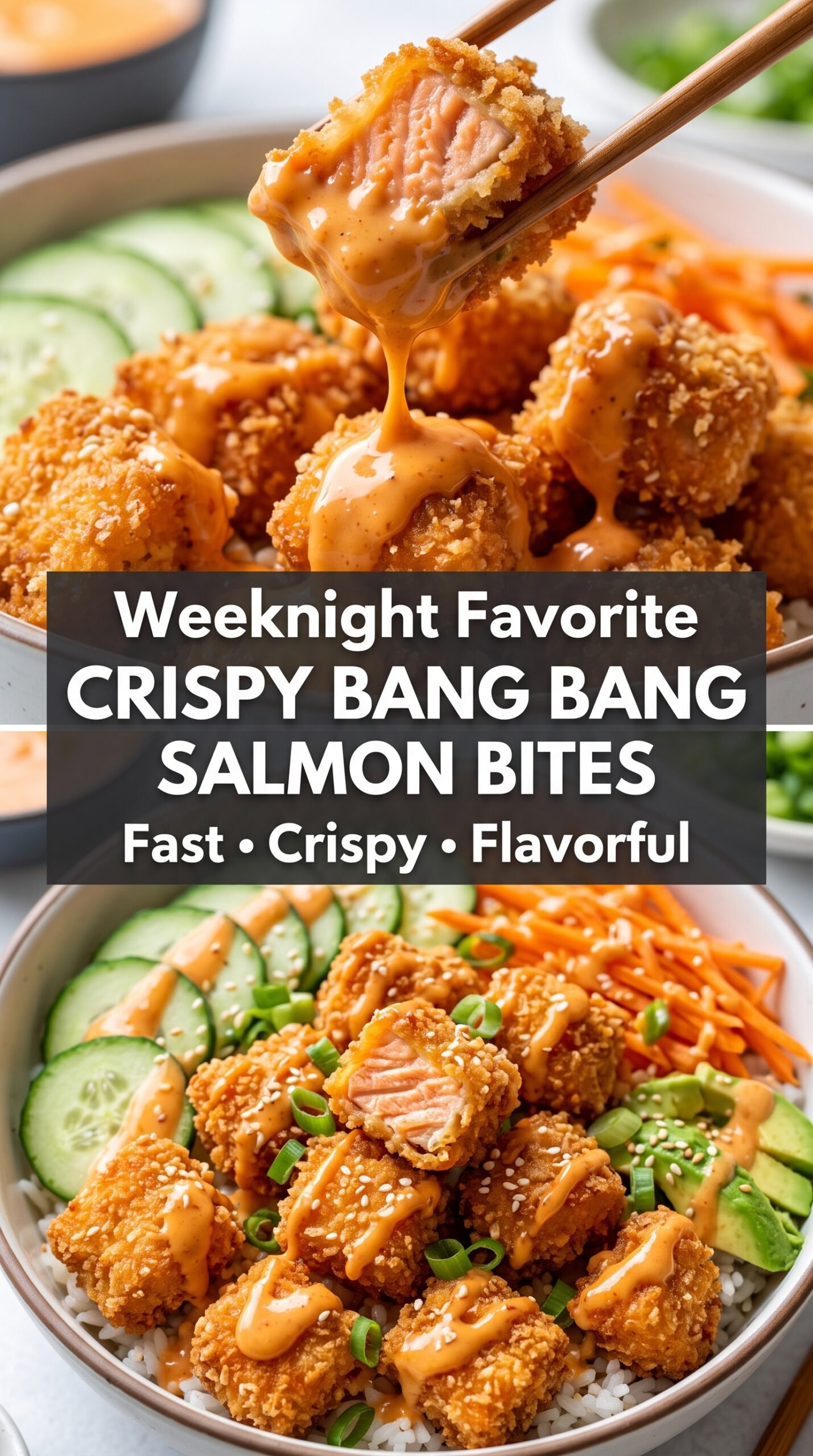 Crispy Bang Bang Salmon Bites