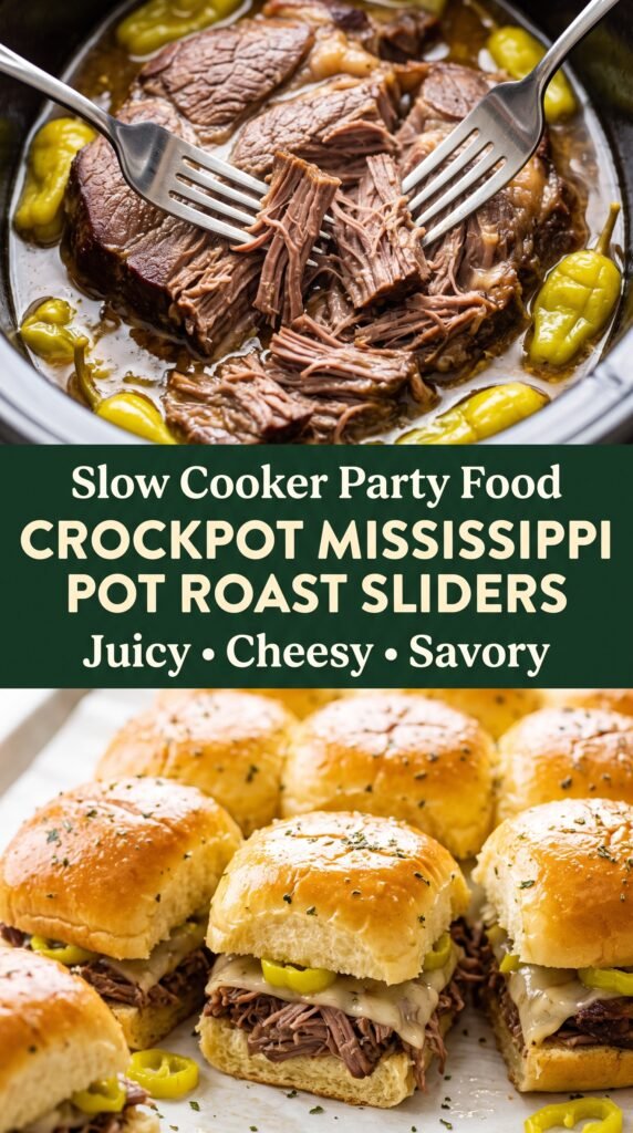 Crockpot Mississippi Pot Roast Sliders