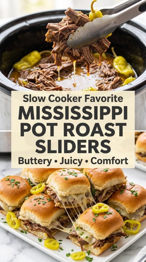 Crockpot Mississippi Pot Roast Sliders