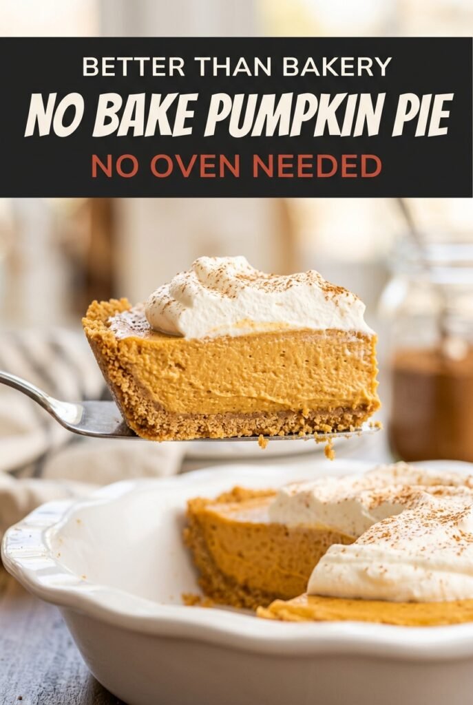 Easy No-Bake Pumpkin Pie with Graham Crust