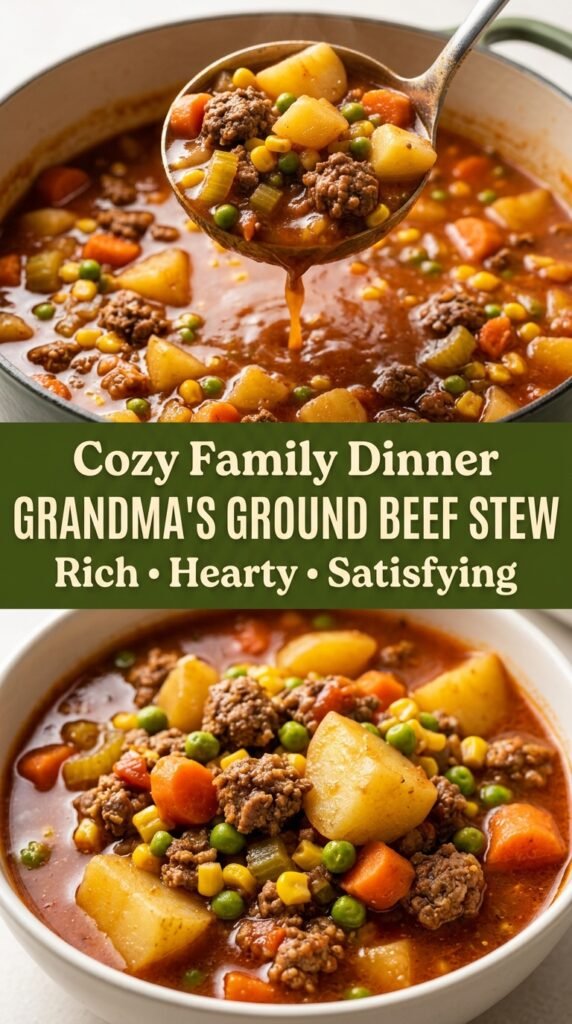 Grandma’s Ground Beef Stew