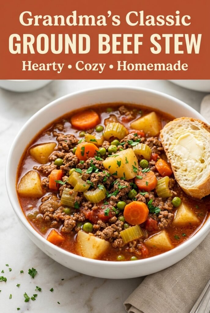 Grandma’s Ground Beef Stew
