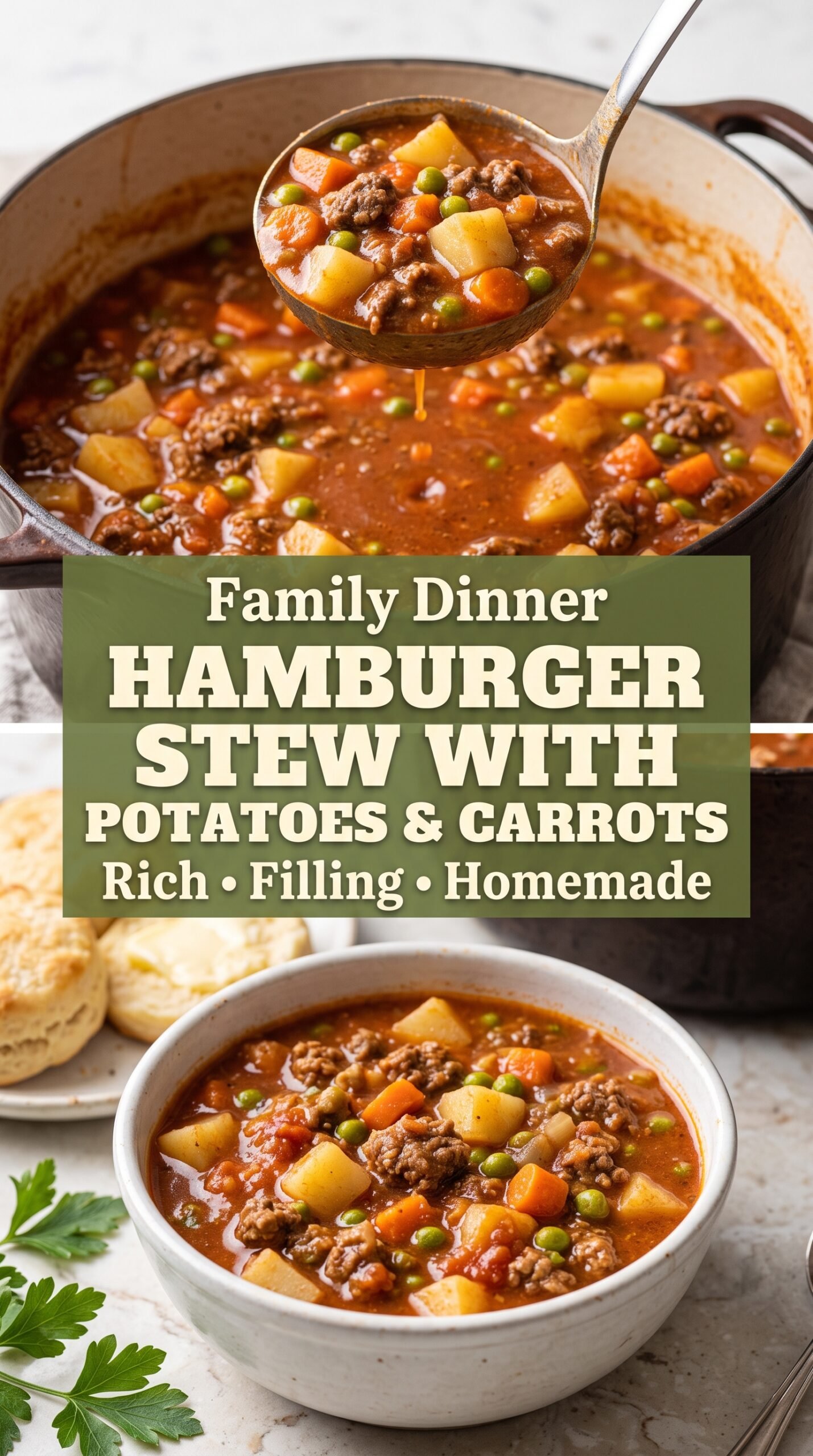 Hamburger Stew with Potatoes and Carrots hearty savory one-pot