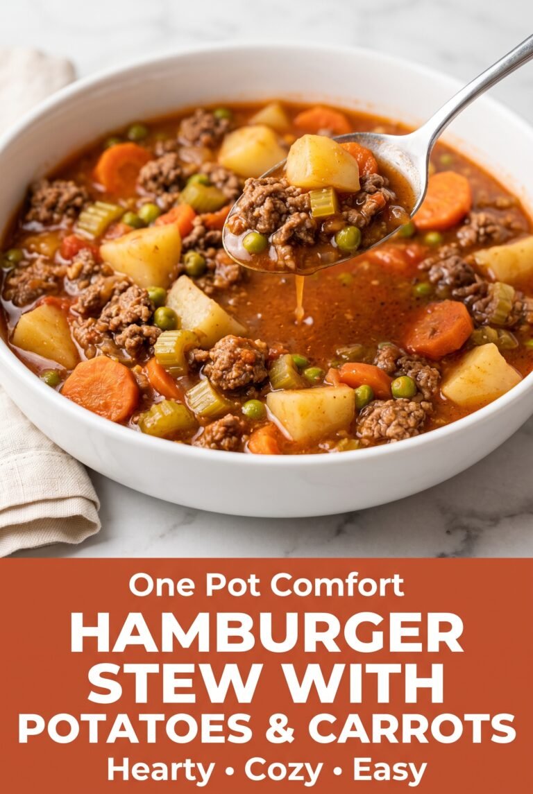 Hamburger Stew with Potatoes and Carrots
