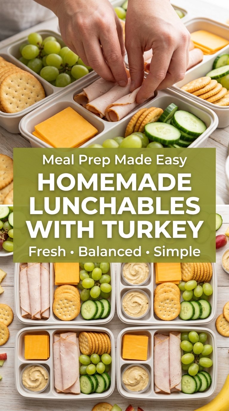 Homemade Lunchables with Turkey and Crackers fresh kid-friendly lunch