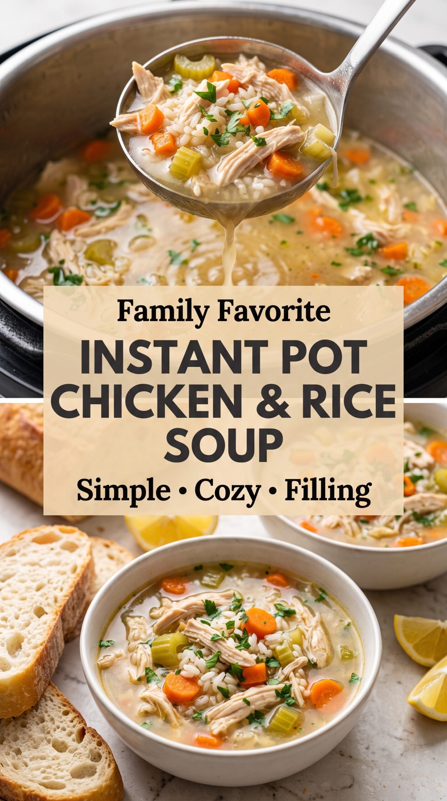 Instant Pot Chicken and Rice Soup