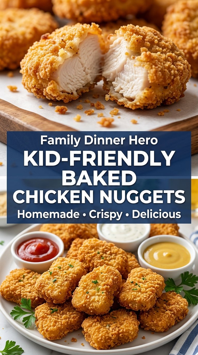 Kid-Friendly Baked Chicken Nuggets crispy golden juicy