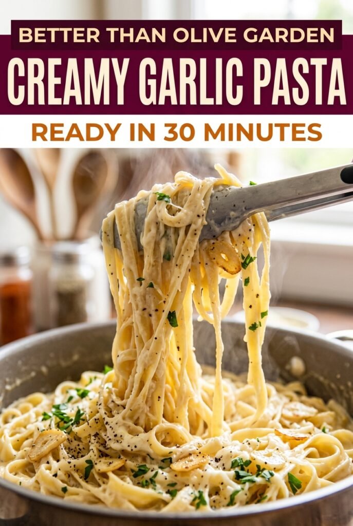 One-Pot Creamy Garlic Pasta with Parmesan