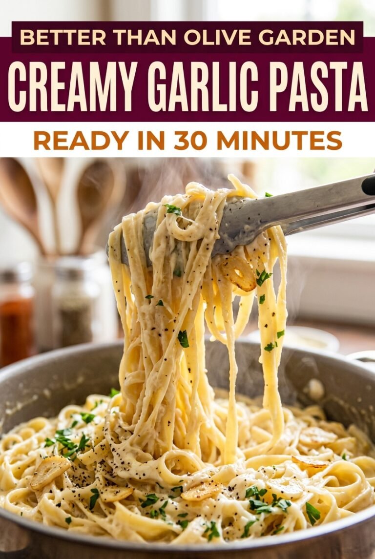 One-Pot Creamy Garlic Pasta with Parmesan