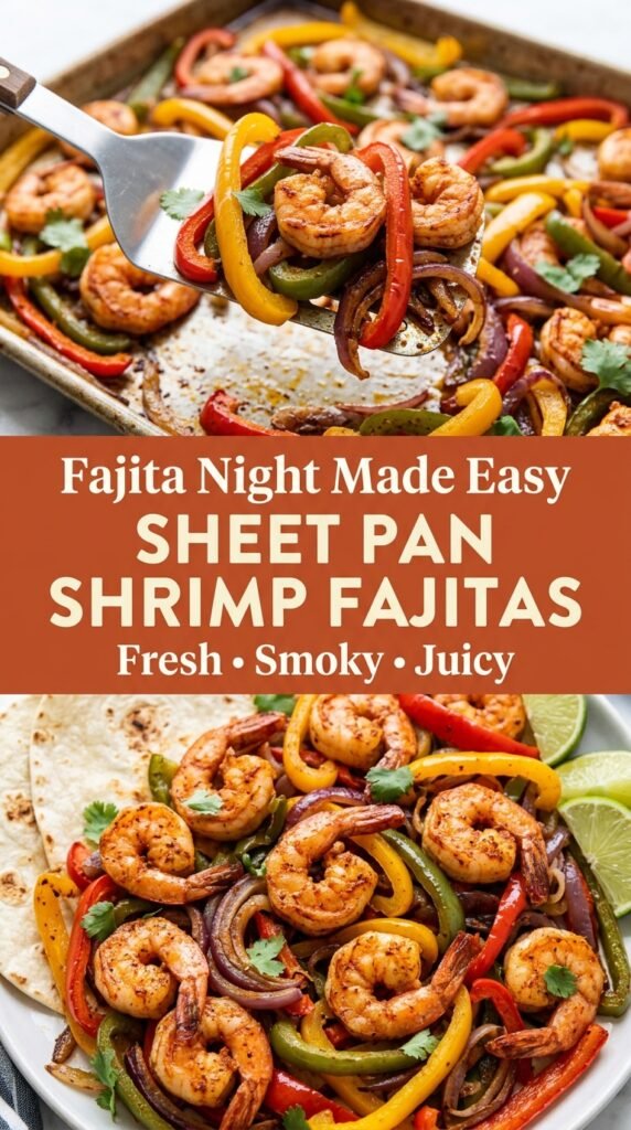 Sheet Pan Shrimp Fajitas