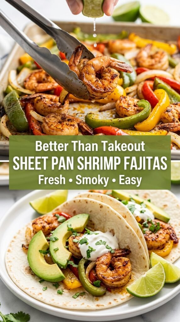 Sheet Pan Shrimp Fajitas