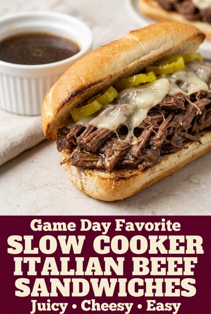 Slow Cooker Italian Beef Sandwiches