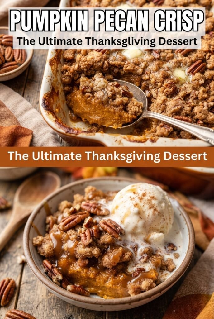 Easy Pumpkin Crisp with Brown Sugar Pecan Oat Topping