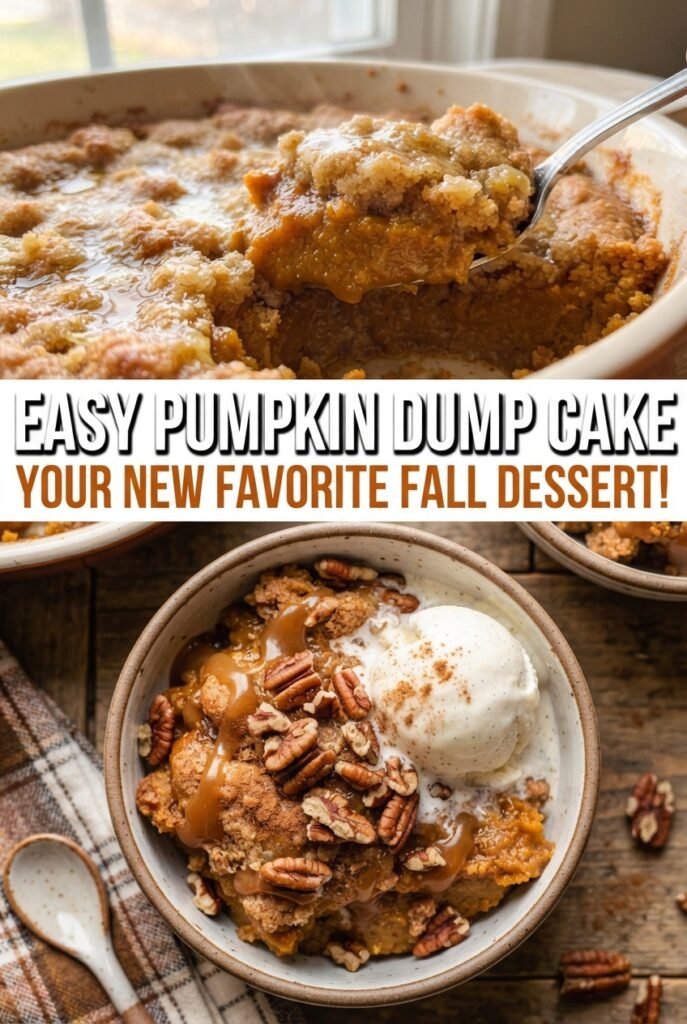 Easy Pumpkin Dump Cake with Cake Mix and Pecans