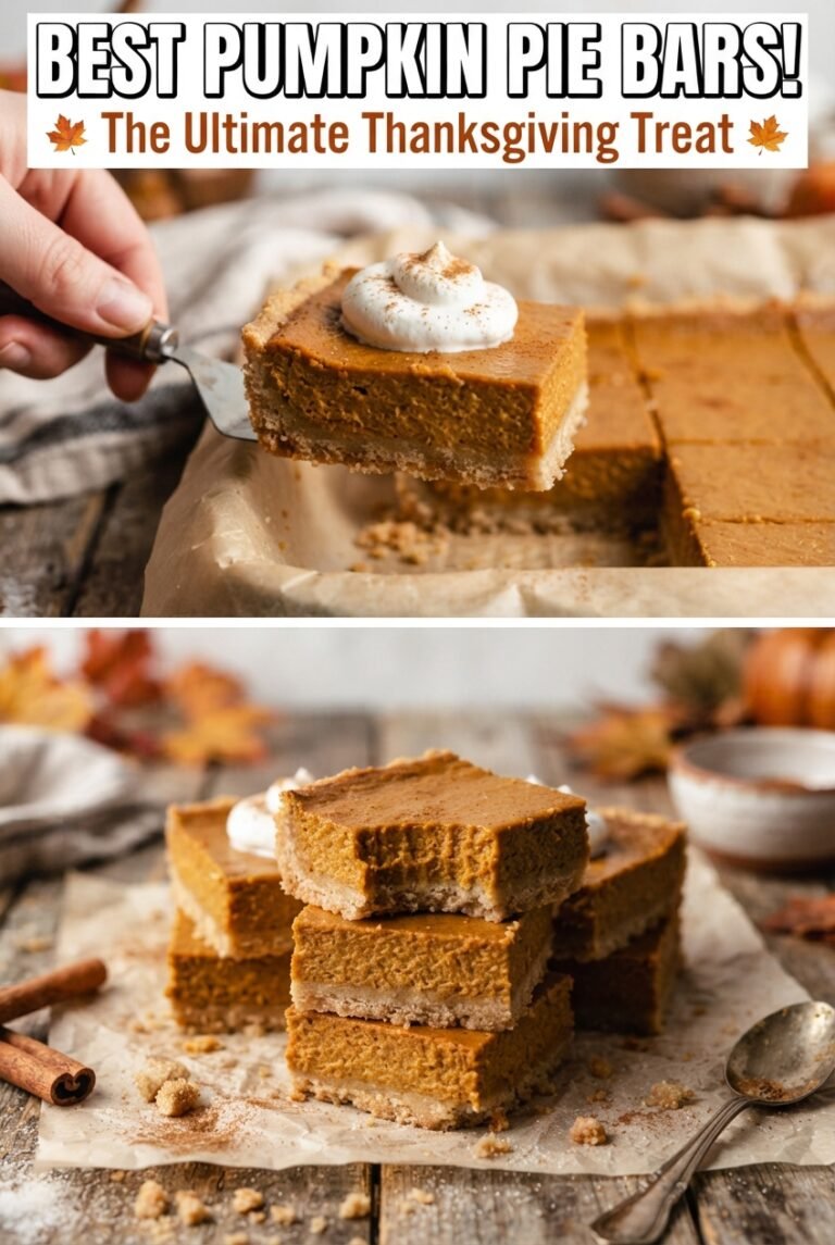 Easy Pumpkin Pie Bars with Buttery Shortbread Crust