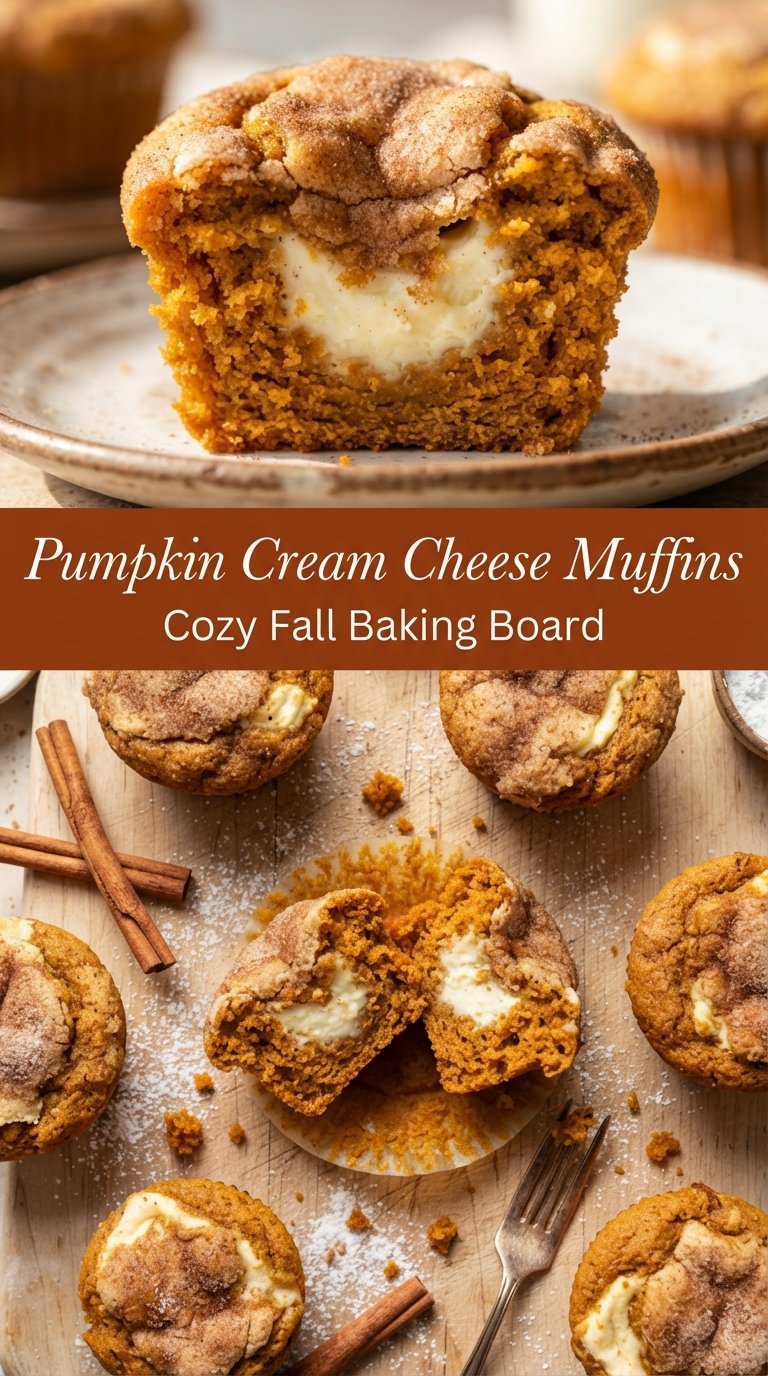 Pumpkin Cream Cheese Muffins with Cinnamon Streusel soft spiced bakery-style