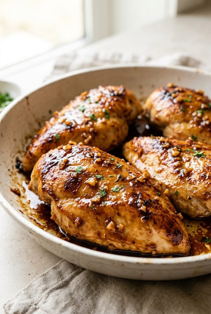 Sticky Brown Sugar Garlic Chicken Breast