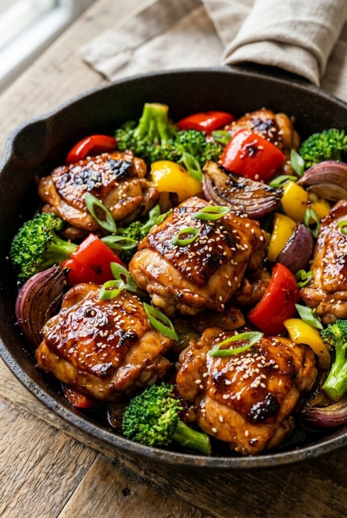 Sticky Teriyaki Chicken Skillet