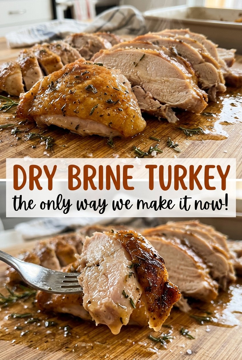 Dry Brine Turkey golden roasted skin