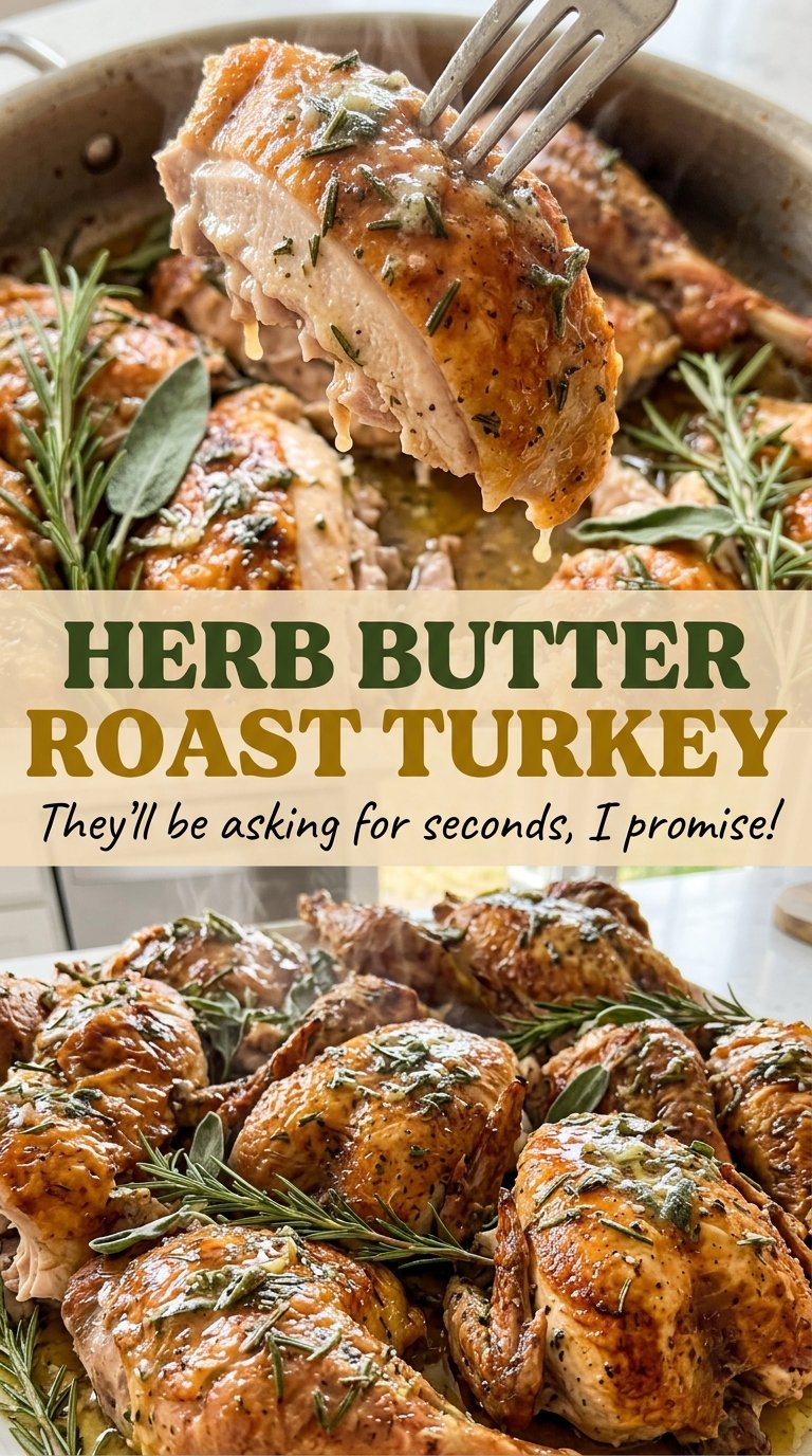 Herb Butter Roast Turkey tender savory centerpiece