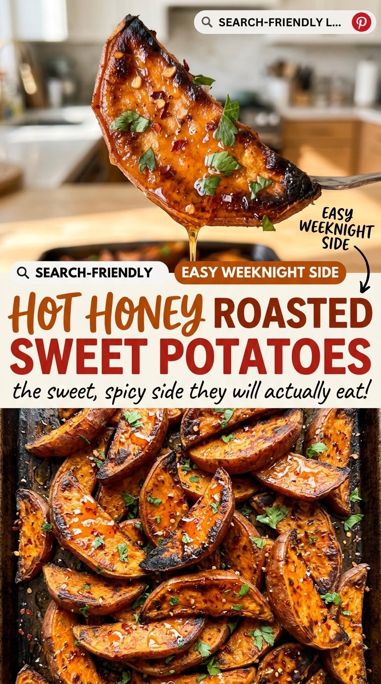 Hot honey roasted sweet potatoes caramelized savory