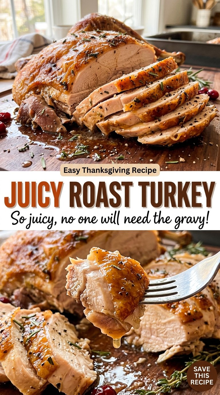 Juicy Roast Turkey herb butter finish
