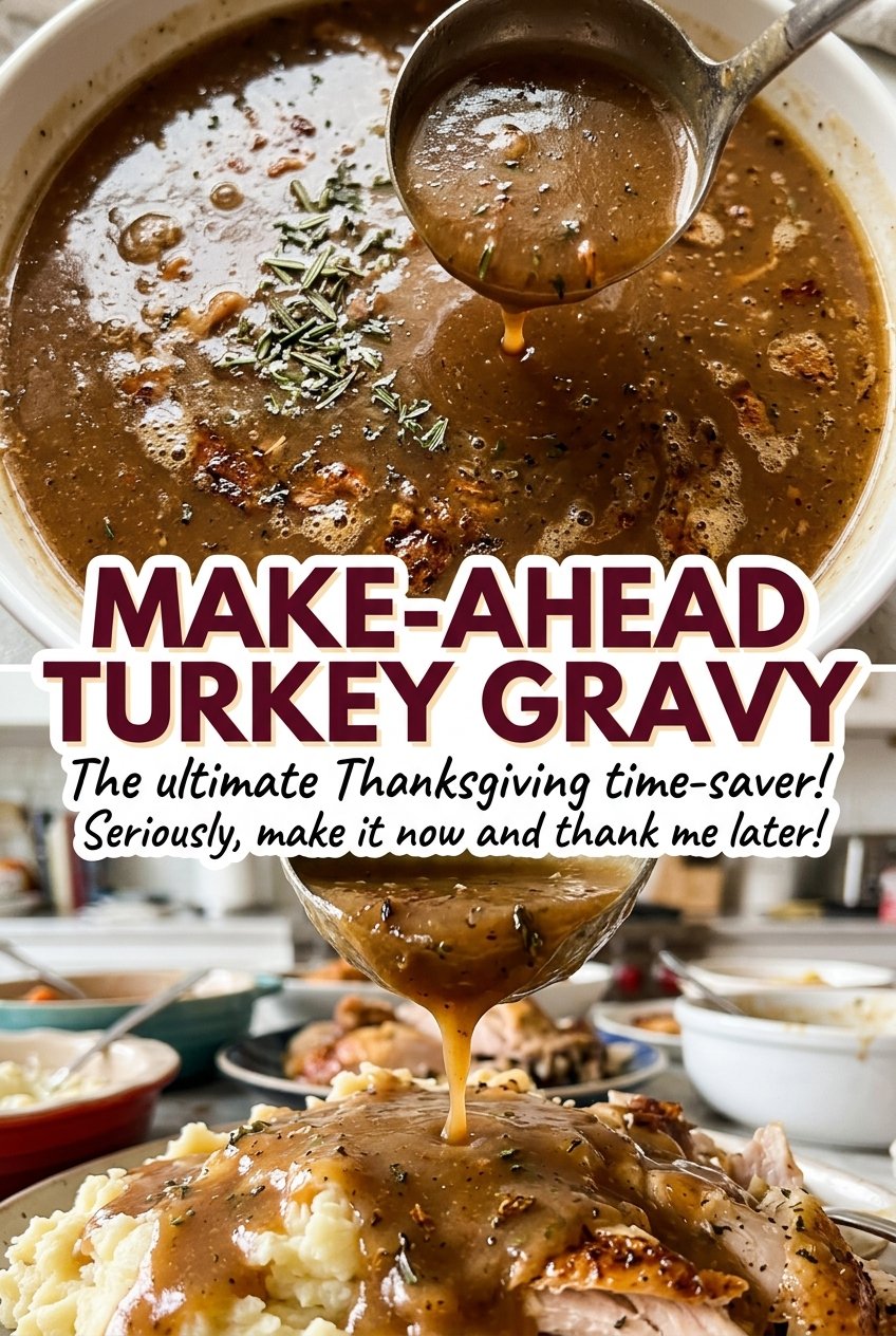 Make-Ahead Turkey Gravy rich and smooth
