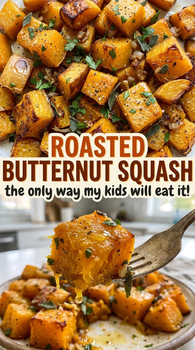 Roasted Butternut Squash golden tender cubes