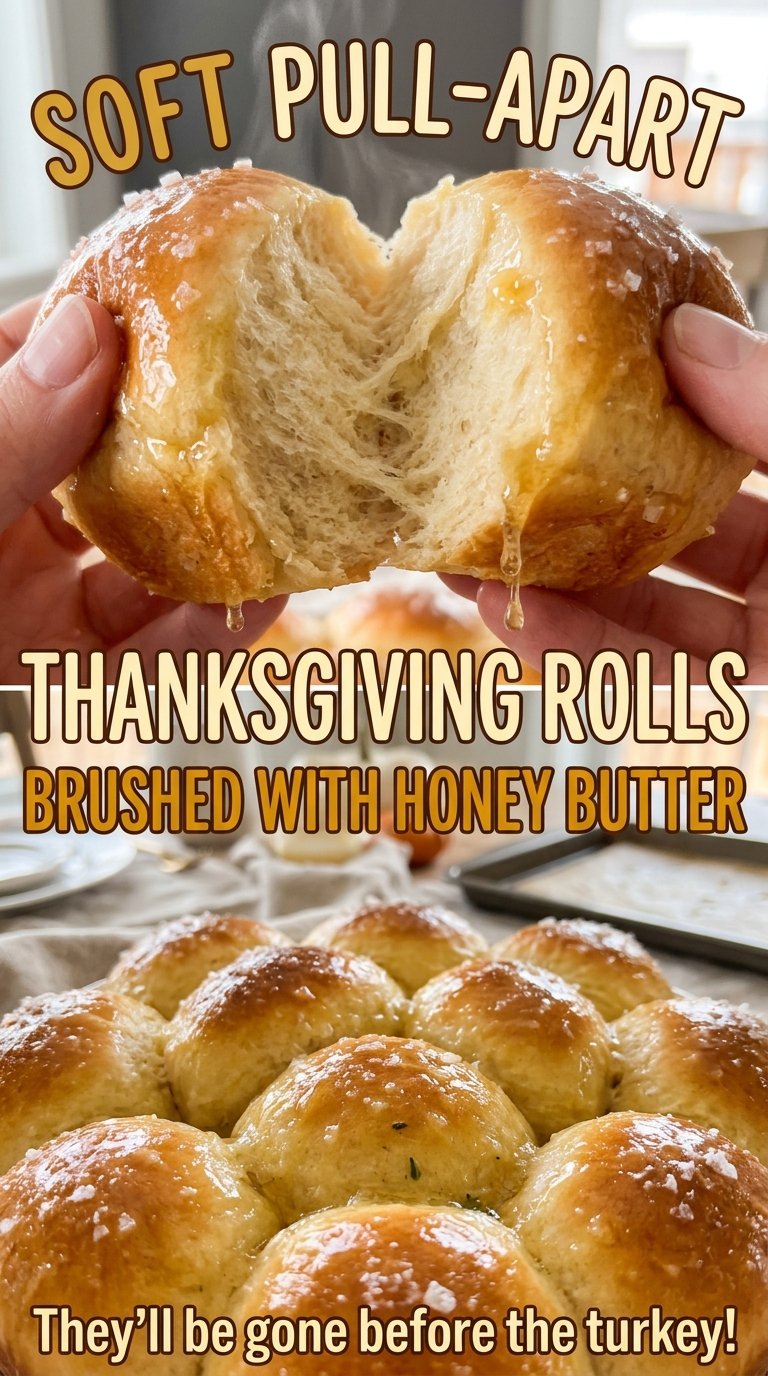 Soft Pull-Apart Thanksgiving Rolls, tender and golden