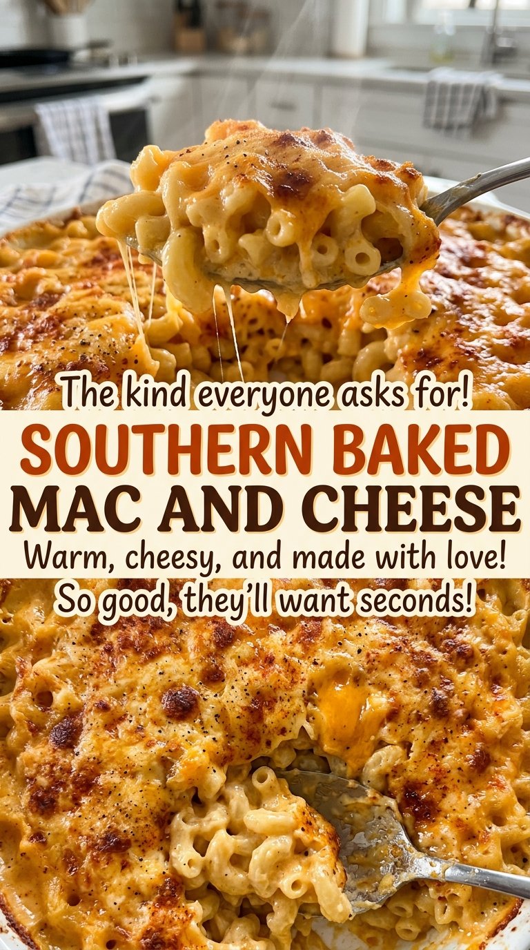 Southern Baked Mac and Cheese tender elbow macaroni