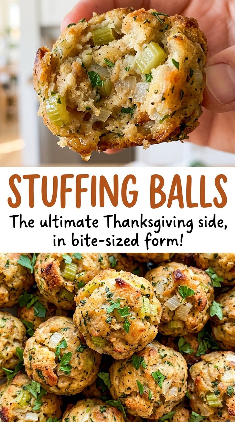 Stuffing balls herb flecked golden