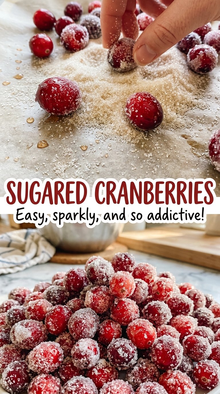 Sugared cranberries frosty festive sparkle