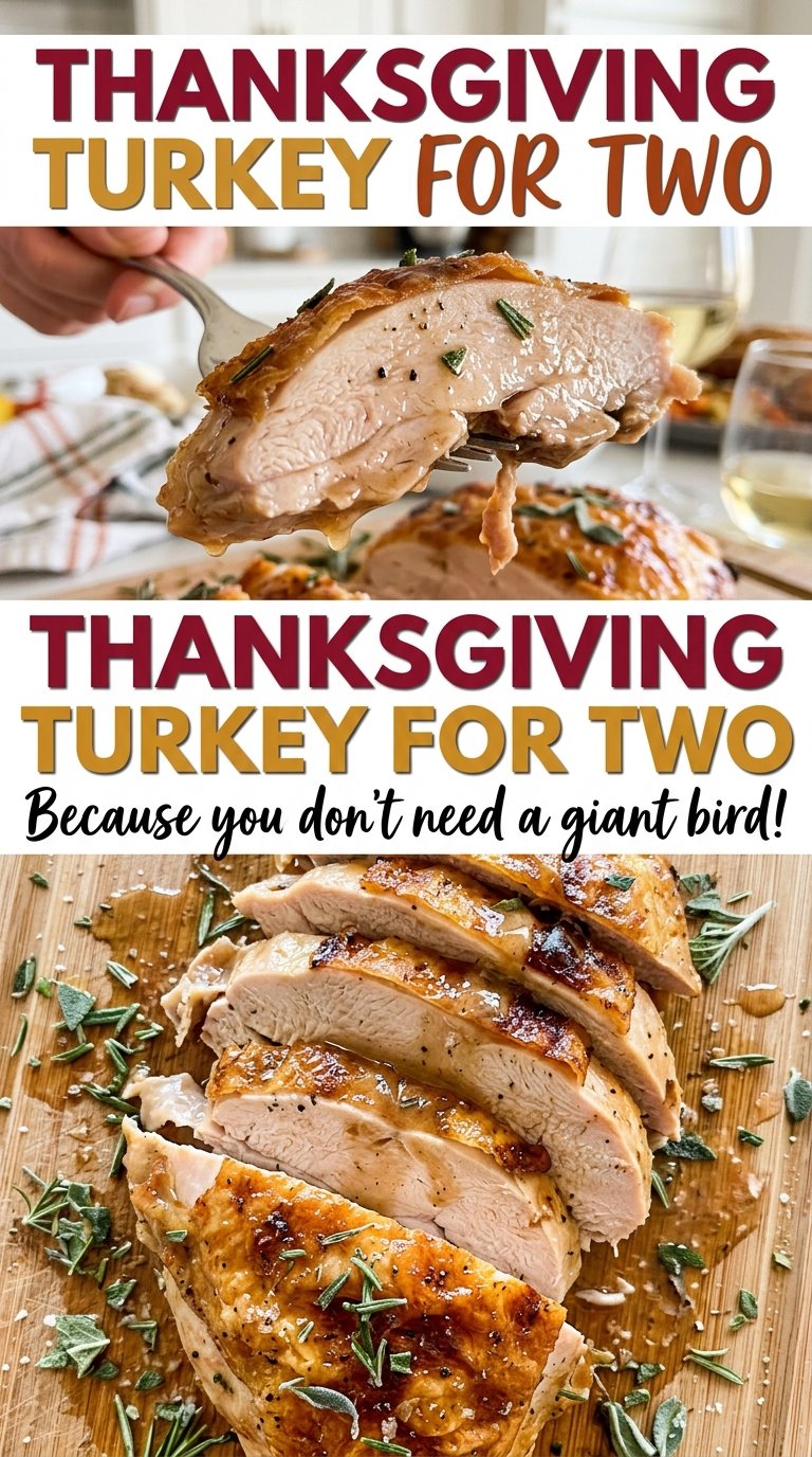 Thanksgiving turkey for two savory gravy