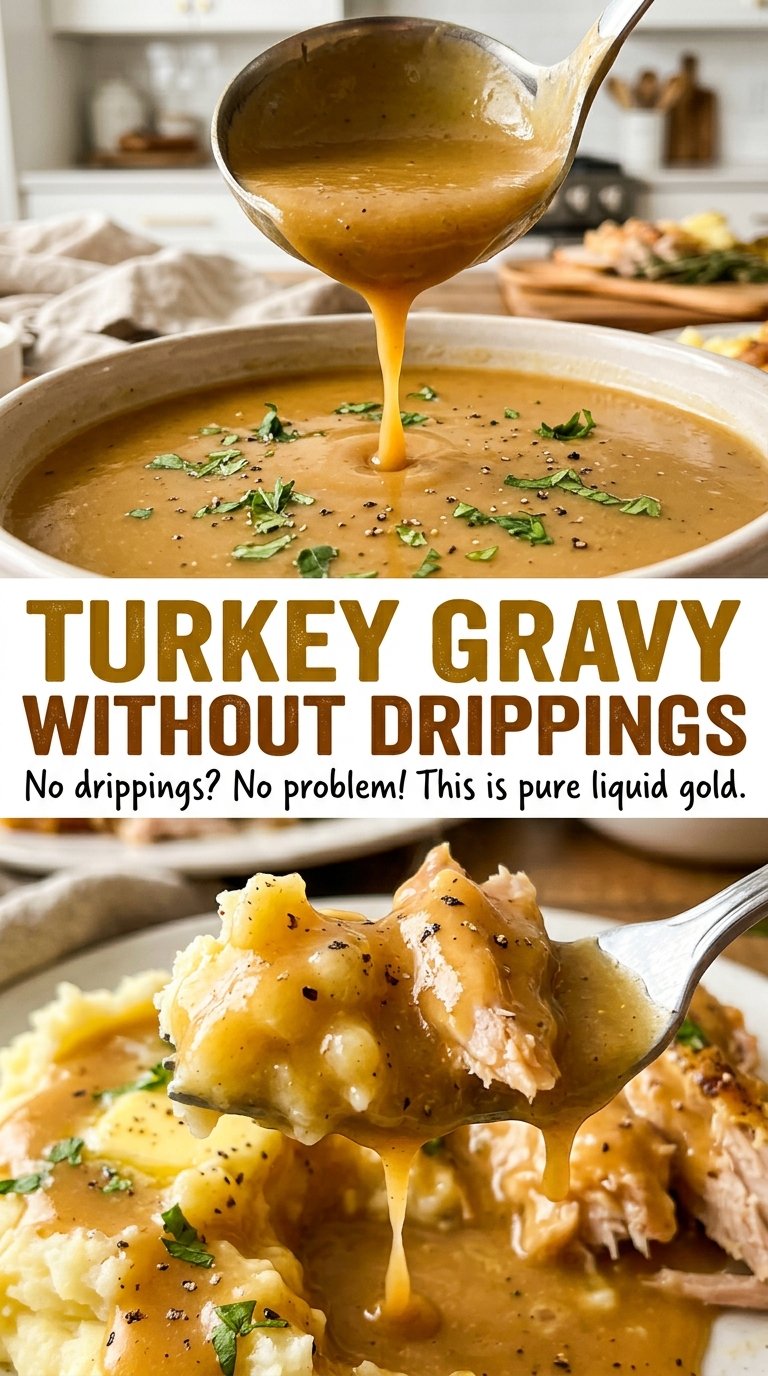 Turkey gravy without drippings rich silky texture