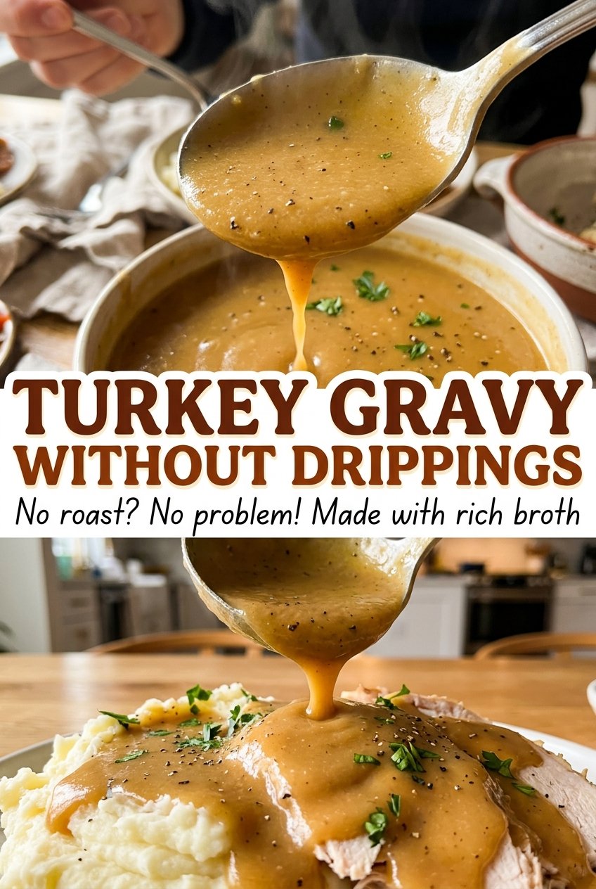 Turkey gravy without drippings smooth golden spoonable